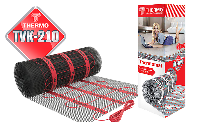 Thermomat TVK-210 Нагревательный мат, Теплый пол под плитку